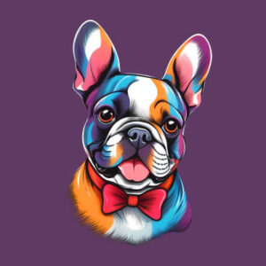 cute french bulldog with bowtie